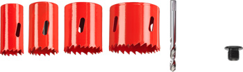 HSS-BiM Hole Saw Set with Vario Teeth, 4 Piece, Ø 25 / 32 / 40 / 51 mm