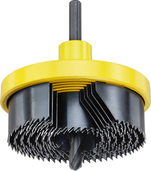 Classic Multi-Blade Hole Saw with 18 mm Cutting Depth, 7 Piece, Ø 25 / 32 / 38 / 45 / 51 / 58 / 63 mm