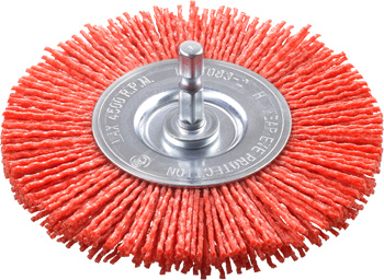 Disc Brush for Drills, Nylon, Coarse, Ø 100 mm