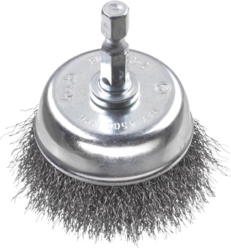 Cup Brush, Crimped HSS Steel Wire, Fine, Ø 50 mm