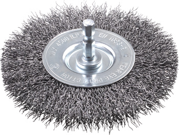 Disc Brush, Crimped HSS Steel Wire, Coarse, Ø 100 mm