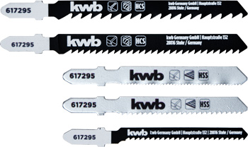 Jigsaw Blade Set with T-Shank for Wood and Metal, Coarse-Fine, 5 Piece, 75 - 100 mm