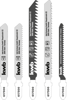 Jigsaw Blade Set with T-Shank for Wood and Metal, Coarse-Fine, 20 Piece, 76-100 mm