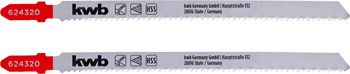 2 HSS-Stichsägeblätter, extra lang für Schnitte in Metallrohre und -profile