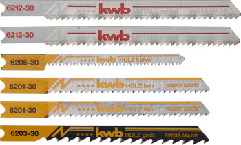 Jigsaw blade set, HCS, 6 pc.