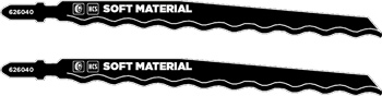 HCS-Stichsägeblätter mit T-Schaft für weiche Materialien, fein, 2-tlg., 151 mm
