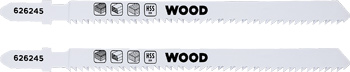 HSS-BiM Jigsaw Blades with T-Shank for Wood, Reverse Teeth, Fine, 2 Piece, 117 mm