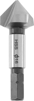 HSS Countersink, 1/4" Hex, Ø 16 mm