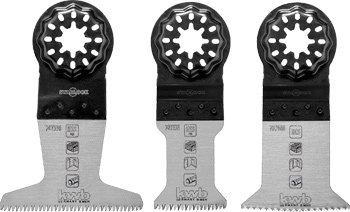 Oscillating Multitool Set with Starlock Fitting for Wood, 3-Piece