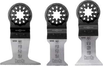 Oscillating Multitool Set with Starlock Fitting for Wood and Metal, 3 Piece