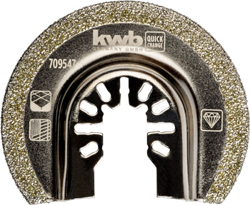 Diamond Saw Blade with Universal Fitting, Half-Round, Ø 65 x 1.2 mm