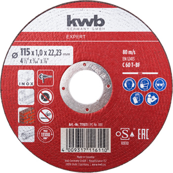 Multi-material cutting discs, extra thin