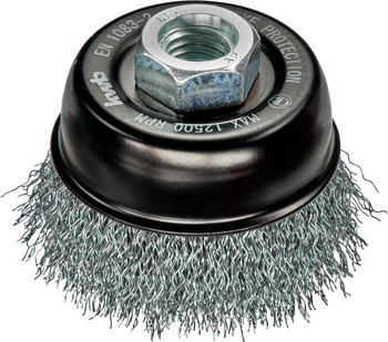 Cup Brush for Angle Grinders, M14, Crimped HSS Steel Wire, Coarse