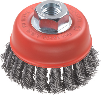 kwb brosse métallique ronde / brosse cylindrique, fine, ondulée