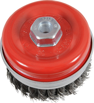 AGGRESSO-FLEX® Topfbürste, HSS Stahldraht, Ø 0,5 mm, gezopft