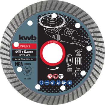 Diamond Thin Cutting Disc for Porcelain Stoneware, Ø 115 mm