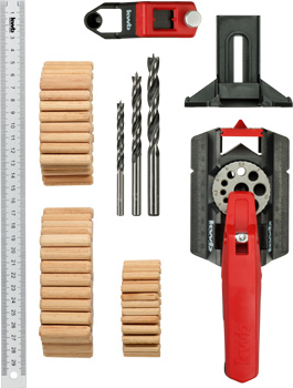 Dowel guide – a universal dowel and drill guide with with accessories