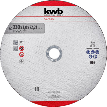 Cutting Disc Set for Metal, Straight, 5 Piece, Ø 230 x 3 mm