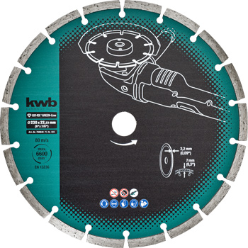 Diamond Cutting Disc, Segmented Rim, Ø 230 mm