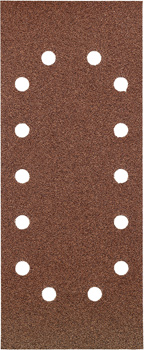 Aluminium Oxide Sanding Strips for Wood and Metal, Perforated, 10-Piece, 115 x 280 mm, G120