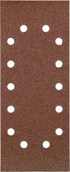 Aluminium Oxide Sanding Strips for Wood and Metal, Perforated, 10-Piece, 115 x 280 mm, G180