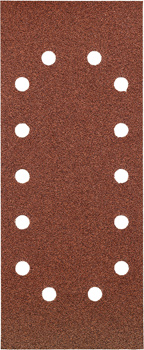 Strisce abrasive, LEGNO & METALLO, corindone, 115 x 280 mm, forate