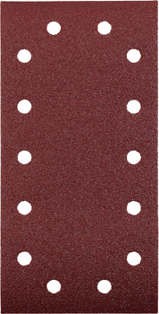 Quick-Stick Aluminium Oxide Abrasive Strip for Wood and Metal, Perforated, 5 Piece, 115 x 230 mm, G 80