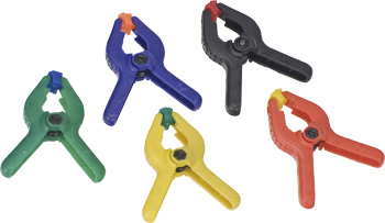 Plastic- spring clamps, mini