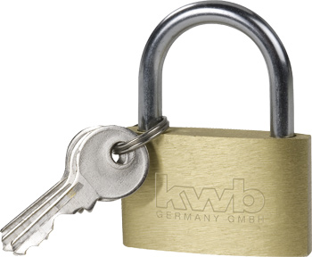 Cylinder padlock, brass