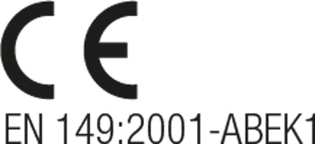 CE EN 149: 2001 – ABEK1 CE EN 149: 2001 – ABEK1