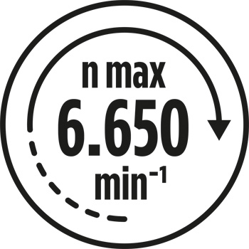 RPM max 6650 RPM max 6650