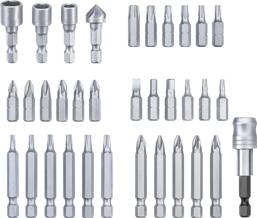 Caja de puntas de 34 piezas en caja pequeña, BIT-BOXEN y BIT-SETS, Puntas, Accesorios herramientas eléctricas, Productos, Navegación principal