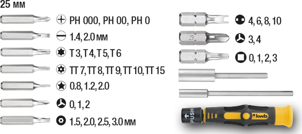 KWB Bit Plana 0 W extra largo 100820  1/19 x 300 mm, ISO 1173, E 6.3 0 V
