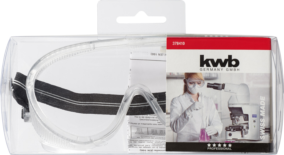 Vollsichtschutzbrille LAHTI PRO L1510100 EN 166 Schutzbrille Laborbrille 