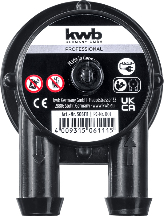 KWB Kombi-Pumpe P60 Bohrmaschinenpumpe selbstansaugend 8 mm Spannschaft  3000 l/h 4,0 bar für 1/2 Zoll und 3/4 Zoll Schlauchadapter