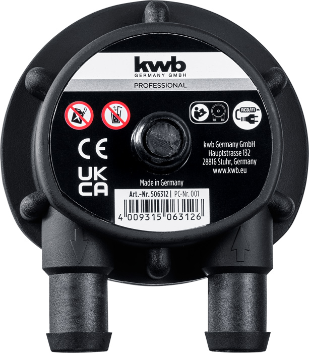 KWB Kombi-Pumpe P60 Bohrmaschinenpumpe selbstansaugend 8 mm Spannschaft  3000 l/h 4,0 bar für 1/2 Zoll und 3/4 Zoll Schlauchadapter