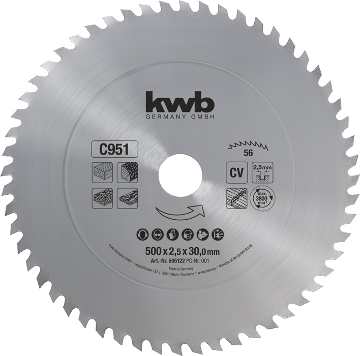 Circular Saw Blades For Bench And Table Saws 500 X 30 Mm